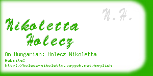 nikoletta holecz business card